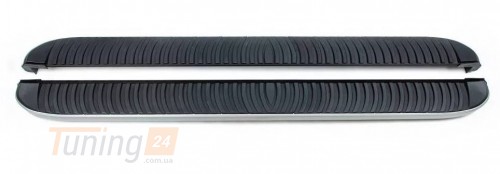 Erkul Боковые пороги площадки из алюминия Tayga Grey для Peugeot 4008 2012+ - Картинка 1