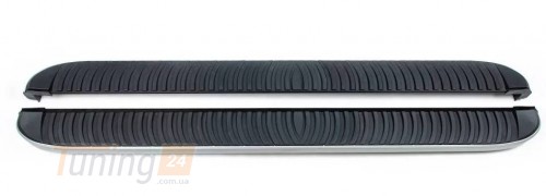 Erkul Боковые пороги площадки из алюминия Tayga Grey для Fiat 500 2007+ - Картинка 1