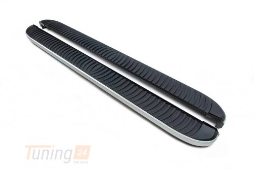 Erkul Боковые пороги площадки из алюминия Tayga Grey для Fiat 500L 2012+ - Картинка 2
