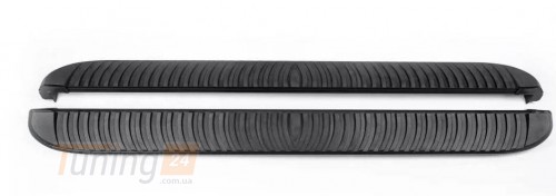 Erkul Боковые пороги площадки из алюминия Tayga Black для Fiat 500L 2012+ - Картинка 1