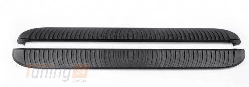 Erkul Боковые пороги площадки из алюминия Tayga Black для Renault Logan MCV 2012-2020 - Картинка 1