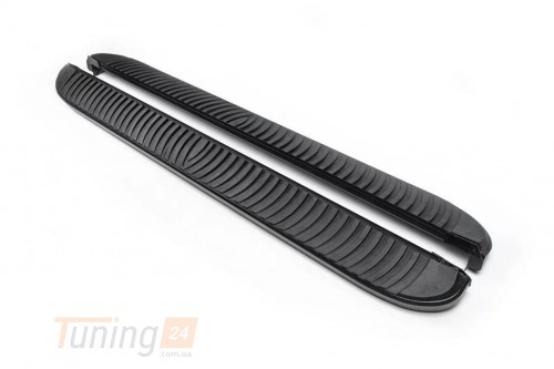 Erkul Боковые пороги площадки из алюминия Tayga Black для Renault Sandero 2012-2020 - Картинка 2