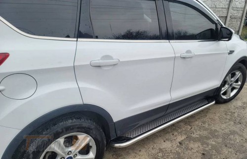 Erkul Боковые пороги площадки из алюминия Maydos V2 для Ford Kuga 2012-2019 - Картинка 2