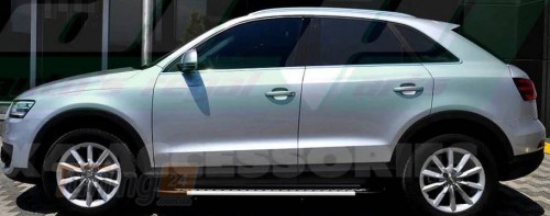 Erkul Боковые пороги площадки из алюминия Allmond для Audi Q3 2011-2014 - Картинка 2