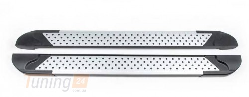 Erkul Боковые пороги площадки из алюминия Allmond Grey для Nissan Pathfinder R51 2010-2014 - Картинка 5