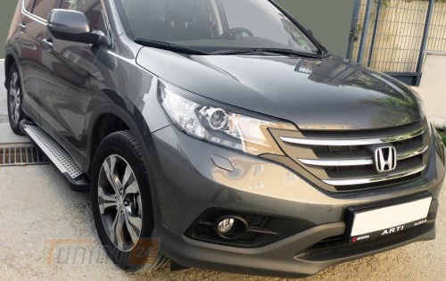 Erkul Бічні пороги алюмінієвого майданчика Allmond Grey для Honda CR-V 2012-2016 - Зображення 1