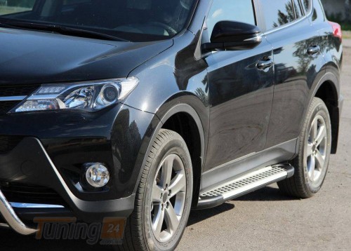 Erkul Бічні пороги майданчика з алюмінію Allmond Grey для Toyota RAV4 2013-2015 - Зображення 1