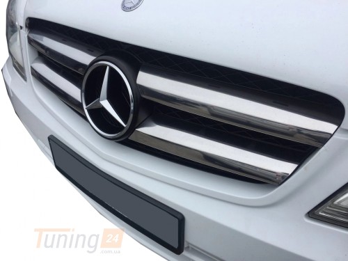 Carmos Хром накладки на решетку радиатора для Mercedes Vito W639 2010-2015 из нержавейки 4шт - Картинка 1