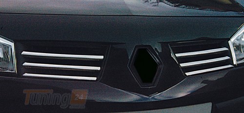 Carmos Хром накладки на решетку радиатора для Renault Megane 2 2004-2006 из нержавейки 6шт - Картинка 2