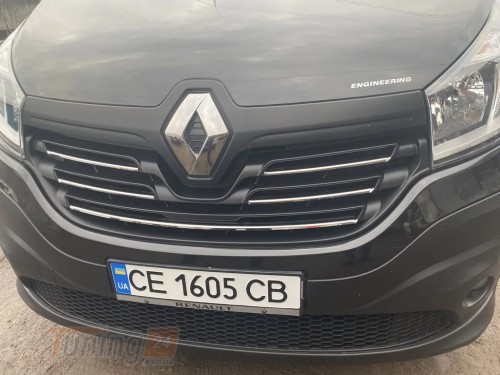 Carmos Хром накладки на решетку радиатора для Renault Trafic 2019+ из нержавейки 5шт - Картинка 3