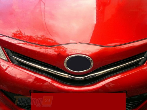 Carmos Хром накладка на решетку радиатора для Toyota Yaris 2011-2015 из нержавейки 1шт - Картинка 1
