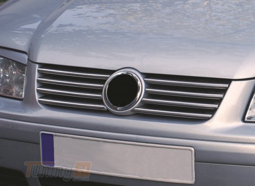 Carmos Хром накладки на решетку радиатора для Volkswagen Bora 1998-2004 из нержавейки 8шт - Картинка 1