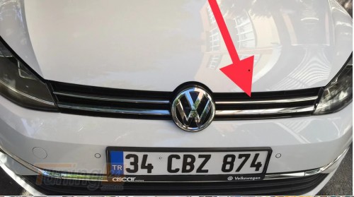 Carmos Хром накладки на решетку радиатора для Volkswagen Golf 7 2012-2020 ComfortLine из нержавейки 2шт - Картинка 1