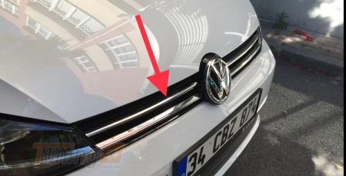 Carmos Хром накладки на решетку радиатора для Volkswagen Golf 7 2012-2020 ComfortLine из нержавейки 2шт - Картинка 2