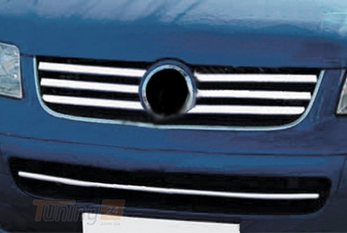 Carmos Хром накладки на решетку радиатора для Volkswagen T5 Caravelle 2004-2010 из нержавейки 6шт - Картинка 2