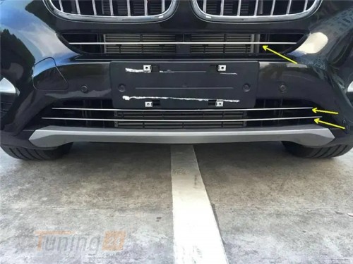 Libao Хром накладки на решетку бампера для BMW X6 F16 2014-2019 - Картинка 2