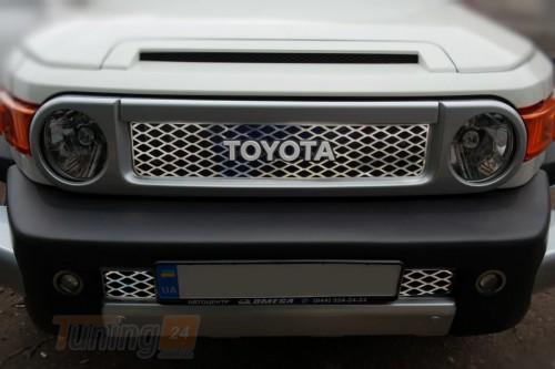 Libao Хром накладки на решетку радиатора и бампера для Toyota FJ Cruiser 2003-2017 - Картинка 1