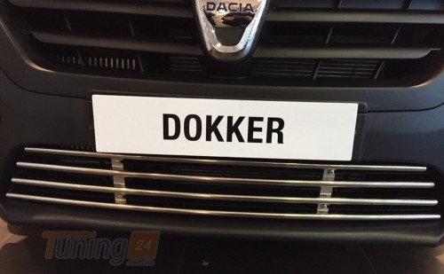 Omsa Хром накладка на решетку бампера для Dacia Dokker 2013+ из нержавейки - Картинка 2