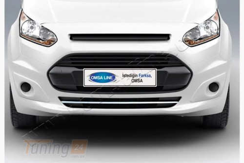 Omsa Хром накладка на решетку бампера для Ford Connect 2014-2021 из нержавейки - Картинка 2