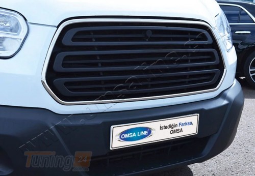 Omsa Хром накладки на обводку решетки радиатора для Ford Transit 2014-2018 из нержавейки 2шт - Картинка 3