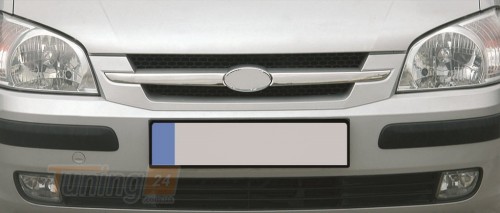 Omsa Хром накладки на решетку радиатора для Hyundai Getz 2002-2012 из нержавейки 2шт - Картинка 3