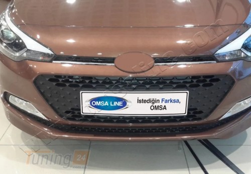 Omsa Хром накладки на решетку радиатора для Hyundai I20 2014-2018 из нержавейки 2шт - Картинка 2