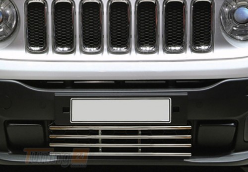 Omsa Хром накладка на решетку бампера для Jeep Renegade 2014-2020 из нержавейки 1шт - Картинка 1