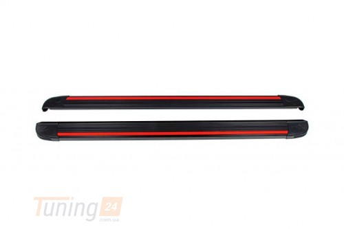 Erkul Боковые пороги площадки из алюминия Maya Red для Nissan Pathfinder R51 2010-2014 - Картинка 1