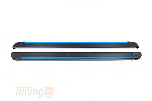 Erkul Боковые пороги площадки из алюминия Maya Blue для Kia Sportage 3 2010-2015 - Картинка 1