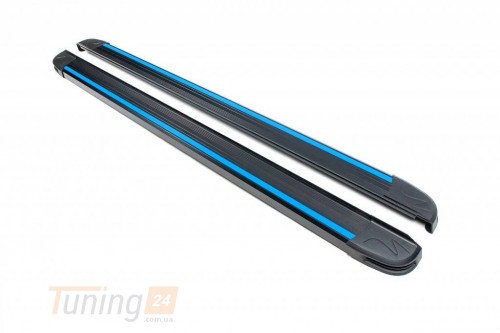 Erkul Боковые пороги площадки из алюминия Maya Blue для Nissan Pathfinder R51 2010-2014 - Картинка 2