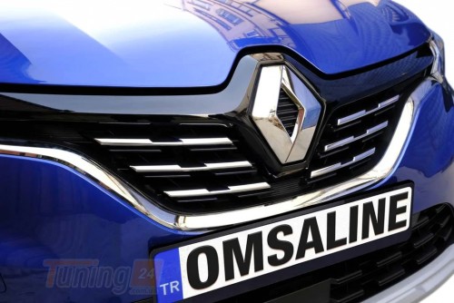 Omsa Хром накладки на решетку радиатора для Renault Captur 2019+ из нержавейки 6шт - Картинка 2