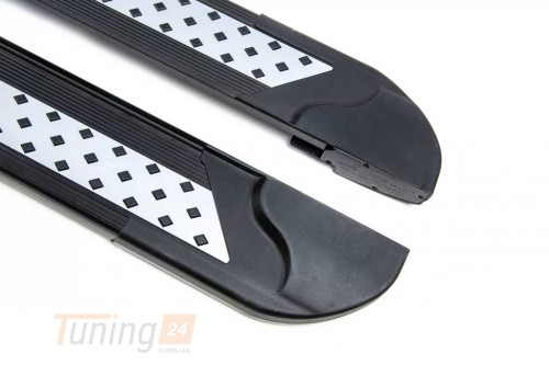 Erkul Боковые пороги площадки из алюминия Vision New Black для Nissan Pathfinder R51 2010-2014 - Картинка 3