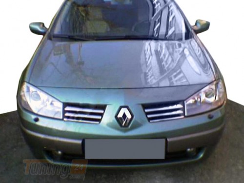 Omsa Хром накладки на решетку радиатора для Renault Megane 2 2004-2006 из нержавейки 6шт - Картинка 3