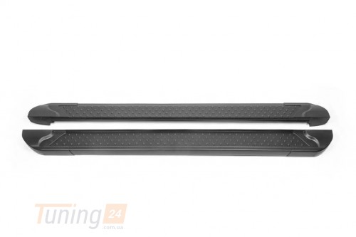 Erkul Боковые пороги площадки из алюминия Allmond Black для Nissan Pathfinder R51 2005-2010 - Картинка 1
