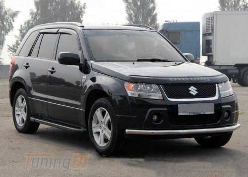 Erkul Боковые пороги площадки из алюминия Allmond Black для Suzuki Grand Vitara 2005-2017 - Картинка 1