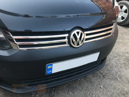 Omsa Хром накладки на решетку радиатора для Volkswagen Caddy 2010-2015 из нержавейки 2шт - Картинка 3