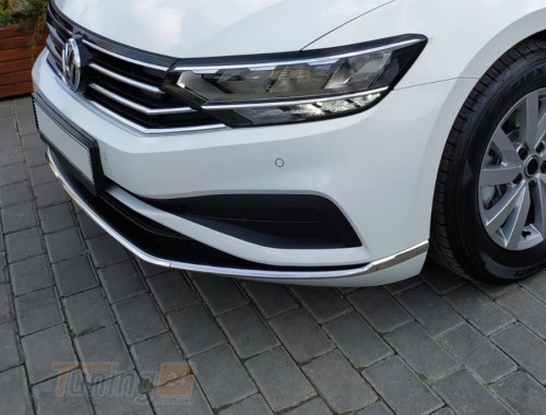 Omsa Хром накладки на передний бампер для Volkswagen Passat B8 USA 2019+ из нержавейки 3шт - Картинка 1