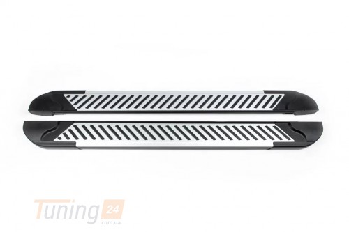 Erkul Боковые пороги площадки из алюминия Line для Lifan X60 2015+ - Картинка 1