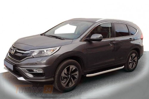 Erkul Боковые пороги площадки из алюминия Fullmond для Honda CR-V 2016-2022 - Картинка 2