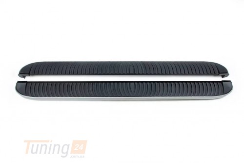 Erkul Боковые пороги площадки из алюминия Tayga Grey для Nissan Pathfinder R51 2010-2014 - Картинка 1