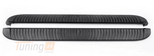 Erkul Боковые пороги площадки из алюминия Tayga Black для Fiat 500X 2014+ - Картинка 1