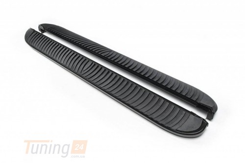 Erkul Боковые пороги площадки из алюминия Tayga Black для Fiat 500X 2014+ - Картинка 2