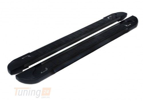 Erkul Боковые пороги площадки из алюминия RedLine Black для Nissan Pathfinder R51 2010-2014 - Картинка 1