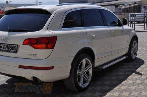 Erkul Боковые пороги площадки из алюминия Allmond Grey для Audi Q7 2005-2014 - Картинка 1