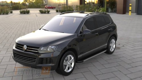 Erkul Боковые пороги площадки из алюминия Duru для Volkswagen Touareg 2010-2018 - Картинка 1