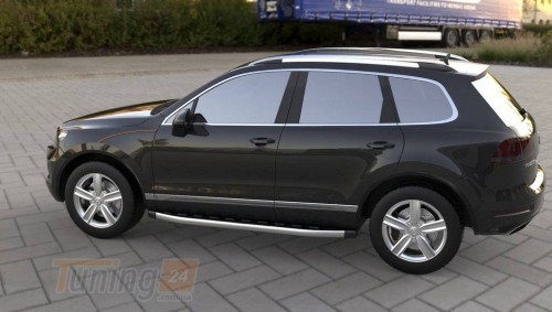 Erkul Боковые пороги площадки из алюминия Fullmond для Volkswagen Touareg 2010-2018 - Картинка 1