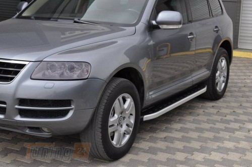 Erkul Боковые пороги площадки из алюминия Fullmond для Volkswagen Touareg 2002-2010 - Картинка 1