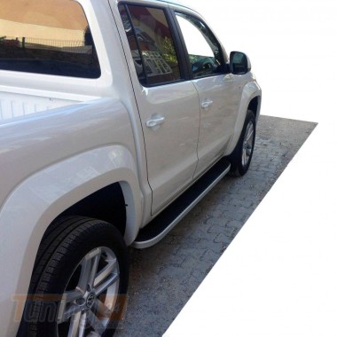 Erkul Боковые пороги площадки из алюминия Tayga Grey для Volkswagen Amarok 2016-2021 - Картинка 4