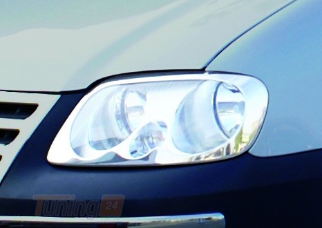 Carmos Хром накладки на фары для Volkswagen Caddy 2004-2010 из нержавейки 2шт - Картинка 3