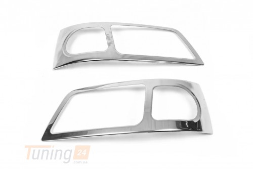 Carmos Хром накладки на фары для Volkswagen T5 Multivan 2003-2010 из нержавейки 2шт - Картинка 1